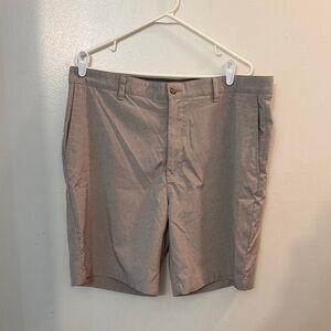 Hogan Light Brown Flat Front Men's Shorts